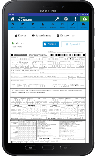 033 GMP ePCR - mobilus 110/a formos kortelės duomenų surinkimo įrankis